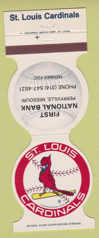 Matchbook Cover - St Louis Cardinals Baseball Bank Perryville MO 1984