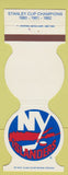 Matchbook Cover - New York Islanders Hockey 1982-83