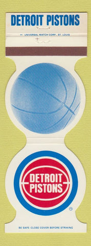 Matchbook Cover - Detroit Pistons Basketball 1982