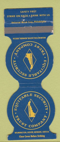 Matchbook Cover - Equitable Security Trust Wilmington Dover Newark Odessa DE