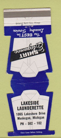 Matchbook Cover - Lakeside Laundry Muskegon MI