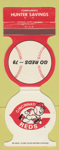 Matchbook Cover - Cincinnati Reds Baseball Hunter Savings 1979