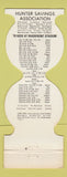 Matchbook Cover - Cincinnati Reds Baseball Hunter Savings 1979