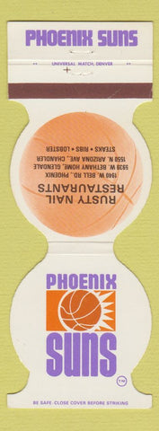 Matchbook Cover - Phoenix Suns Basketball 1980 Rusty Nail Glendale Chandler AZ