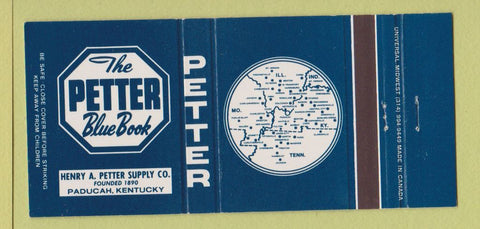 Matchbook Cover - Petter Blue Book Paducah KY 30 Strike