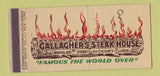 Matchbook Cover - Gallagher's Steak House New York City  21 Strike Feature