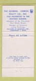 Matchbook Cover - Behrens Verbick Lakewood OH Real Estate 30 Strike
