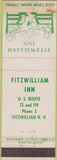 Matchbook Cover - Fitz William Inn NH WEAR