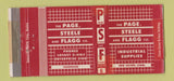 Matchbook Cover - Page Steel and Flagg Industrial Supply New Haven CT 30 Strike