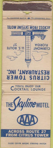 Matchbook Cover - Citrus Tower Restaurant Clermont FL WORN