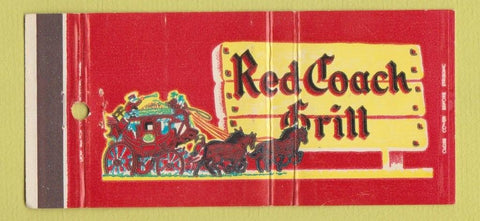 Matchbook Cover - Red Coach Grill CHAIN MA CT NY FL 30 Strike