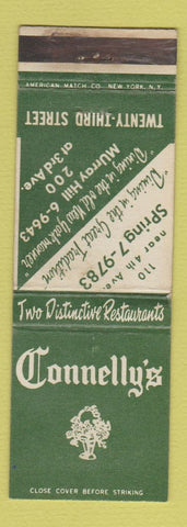 Matchbook Cover - Connelly's Restaurant New York City