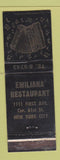 Matchbook Cover - Emiliana Restaurant New York City WEAR