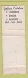Matchbook Cover - Emiliana Restaurant New York City WEAR