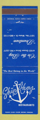 Matchbook Cover - Ship Ahoy Restaurant Corpus Christi TX