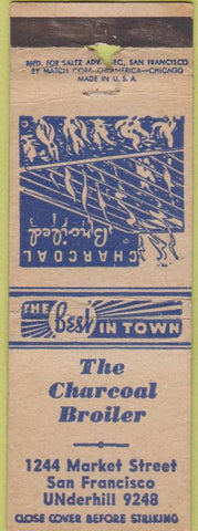 Matchbook Cover - Charcoal Broiler San Francisco CA WEAR