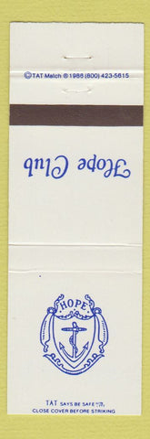 Matchbook Cover - Hope Club RI