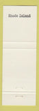 Matchbook Cover - Hope Club RI