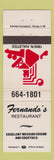 Matchbook Cover - Fernando's Restaurant Mexican Chicago IL