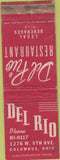 Matchbook Cover - Del Rio Restaurant Columbus OH WORN