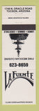 Matchbook Cover - La Fuente Mexican Restaurant Tucson AZ