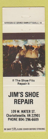 Matchbook Cover - Jim's Shoe Repair Charlottesville VA