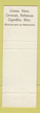 Matchbook Cover - Rambla Liquor Store Puerto Rico