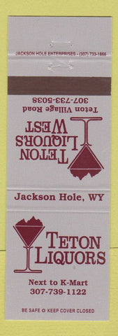Matchbook Cover - Teton Liquors Jackson Hole WY #2
