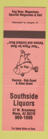 Matchbook Cover - Southside Liquors Mesa AZ