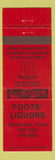 Matchbook Cover - Foots' Liquors Coffee City TX