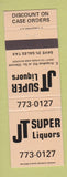 Matchbook Cover - JT Super Liquors