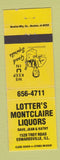 Matchbook Cover - Lotter's Montclaire Liquors Edwardsville IL