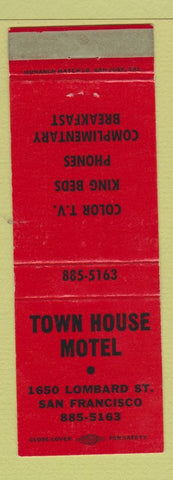 Matchbook Cover - Town House Motel San Francisco CA WEAR