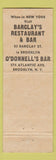Matchbook Cover - Long Island Rail Restaurant Brooklyn NY