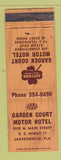 Matchbook Cover - Garden Court Motor Hotel Jacksonville FL