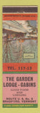 Matchbook Cover - Garden Lodge Cabins Bradford VT