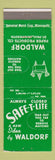 Matchbook Cover - Waldorf Paper Products St Paul MN