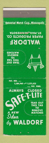 Matchbook Cover - Waldorf Paper Products St Paul MN
