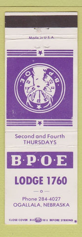 Matchbook Cover - Elks Lodge Ogallala NE
