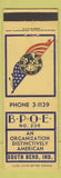 Matchbook Cover - Elks Lodge South Bend IN