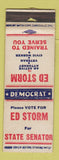 Matchbook Cover - Ed Storem State Senator Election WORN