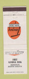 Matchbook Cover - First National Bank Bismarck ND