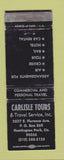 Matchbook Cover - Carlisle Tours Travel Service Huntington Park CA WEAR