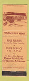 Matchbook Cover - Don's Restaurant De Queen AR WEAR