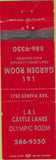 Matchbook Cover - L and L Castle Lanes San Francisco CA WEAR