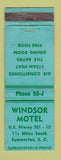 Matchbook Cover - Windsor Motel Summerton SC WEAR