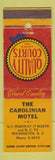 Matchbook Cover - Quality Courts Motel Carolinian Wilmington NC
