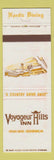 Matchbook Cover - Voyageur Hills Inn Reedsburg WI