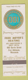 Matchbook Cover - Fred Meyer's Heating Mueller Fort Atkinson WI