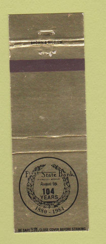 Matchbook Cover - First State Bank King City MO 1984